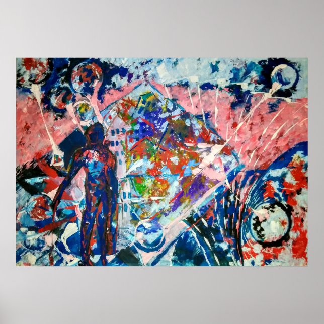 abstraction, abstractionism, space, aliens poster (Front)