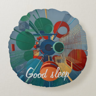 Abstraction colour  round cushion