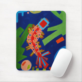 abstraction, fish, carp, cubism, mouse mat