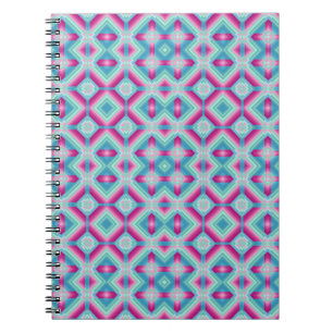 Abstraction geometric shapes blue pink turquoise e notebook