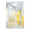 'Abstraction' Grey and Yellow Art Poster Print