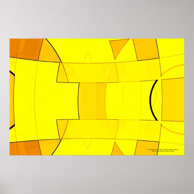 Abstraction in Yellow Poster (Front)