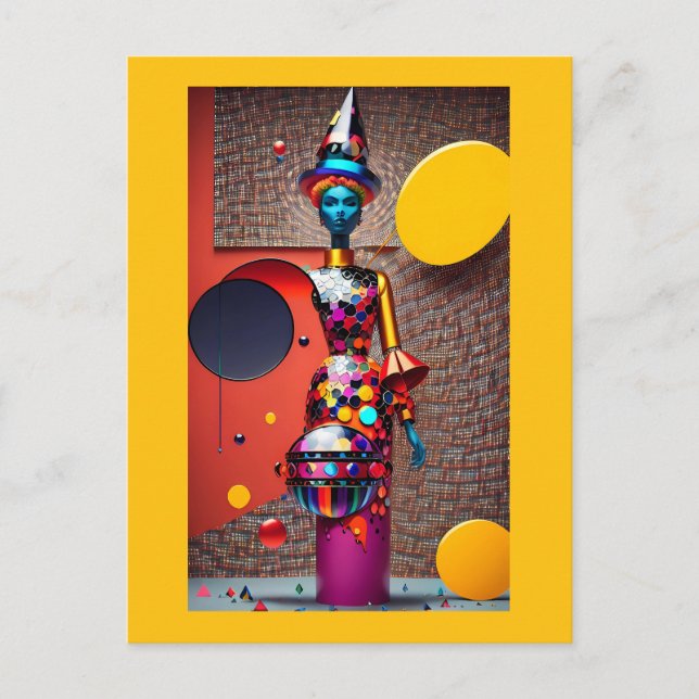 Abstraction of the Astro-Witch Postcard (Front)