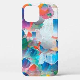 Abstraction oil painting. Creative design backgrou iPhone 12 Case