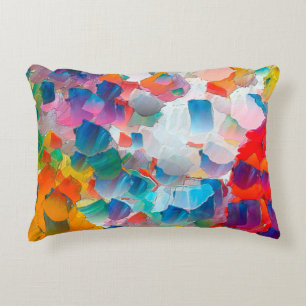 Abstraction oil painting. Creative design backgrou Decorative Cushion