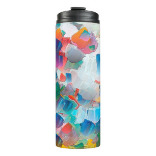 Abstraction oil painting. Creative design backgrou Thermal Tumbler
