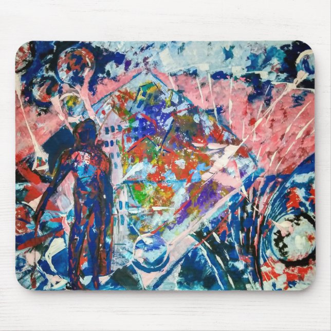 abstraction, space, universe, aliens mouse mat (Front)