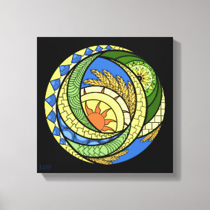 Abstraction. Ukrainian Stretched Canvas Print