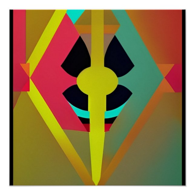 Abstracto Rayo Y Luz Multicolor Poster (Front)