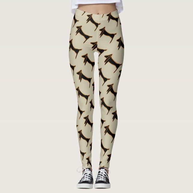 Abstracts Dachshund style, Leggings (Front)