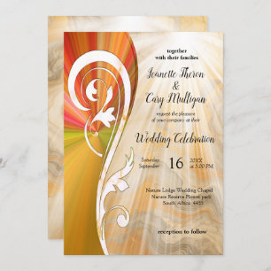 Abstracts Gold on Black & Mixed Marble Textures Invitation