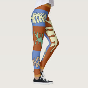 Abstracts Leaves Matisse style, Leggings