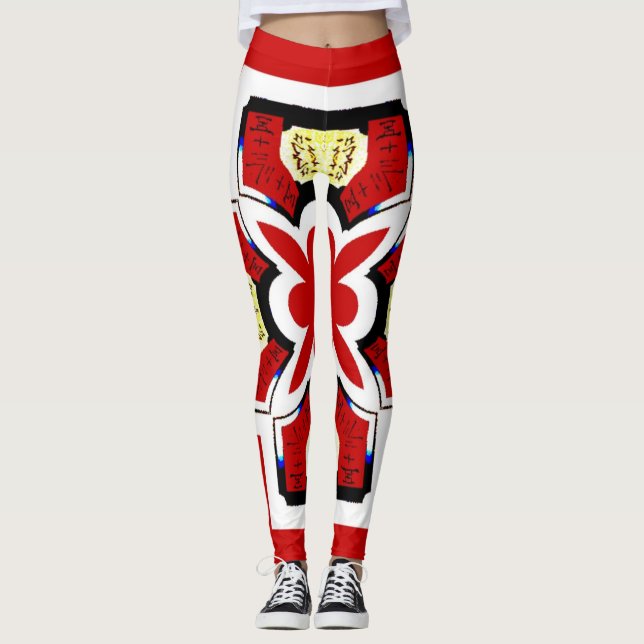 Abstracts Shapes Japanese style, Leggings (Front)