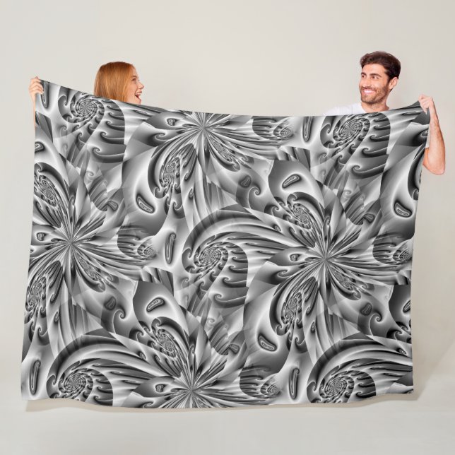 Abstracts Swirls - seamless pattern 1 Fleece Blanket (In Situ)