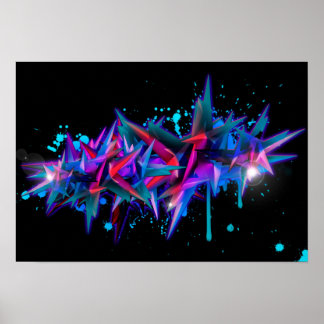 Abstrakt Graffiti Poster