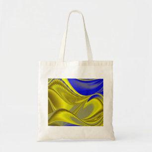 Abstrakt in gold - gelb blau tote bag