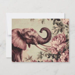 Abstrakte Aquarell Illustration eines Elefanten Postcard