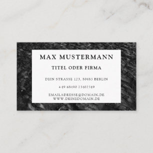 Abstrakte Schwarz Weiß Visitenkarte Business Card