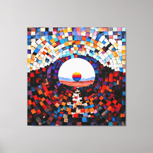 Abstrakter Mosaikblick der Stille Canvas Print