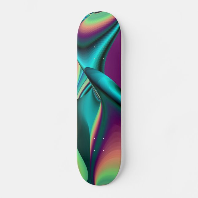Abstrakter Regenbogen Skateboard (Front)