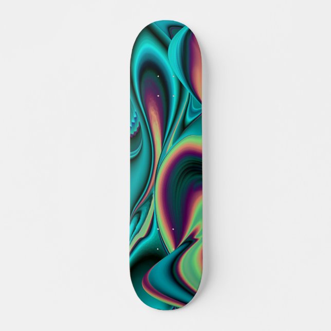 Abstrakter Regenbogen Skateboard (Front)