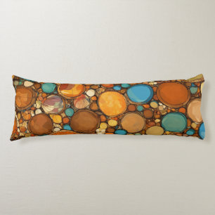 abstraktes Muster: braune Kreise Body Cushion