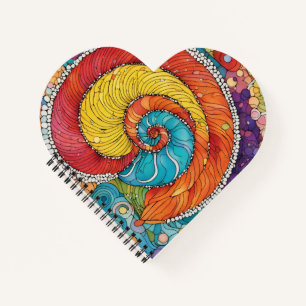 Abstraktes Schnecken Muster, multicolor Notebook