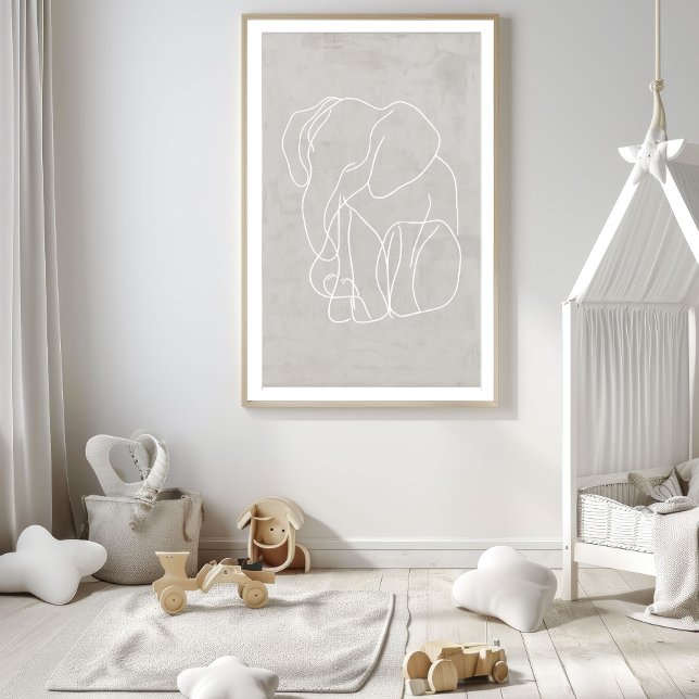 Abstrat Elephant Line Art Poster  (Creator Uploaded)