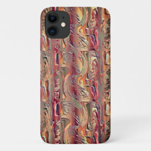 Abstrato entalhado em salmão e vermelho gradiente iPhone 11 case