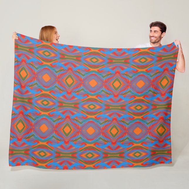 Abstrato Laranja Fleece Blanket (In Situ)