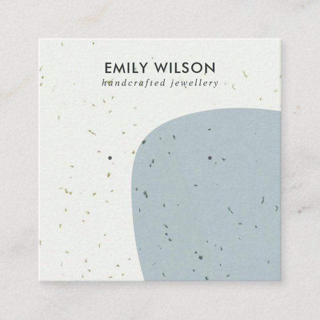 ABSTRCT CERAMIC GREY STUD EARRING DISPLAY CARD (Front)