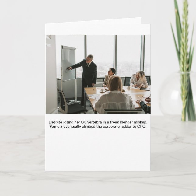 Absurd Corporate-Climber Pamela Stock Photo Card (Front)