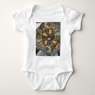 absurd design t-shirt full flagged baby bodysuit