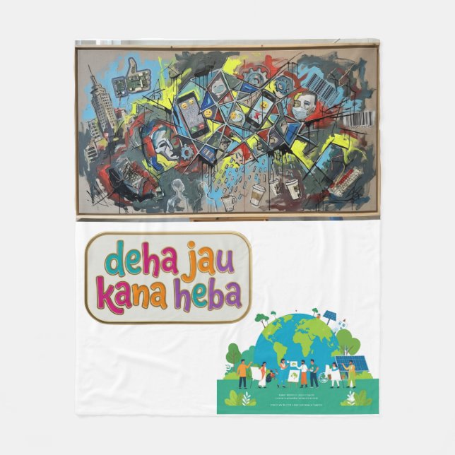 Absurd image Like abstract Fleece Blanket (Front)