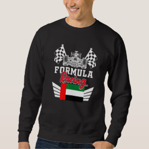 Abu Dhabi Auto Race UAE Flag Formula Racing Car Bl Sweatshirt