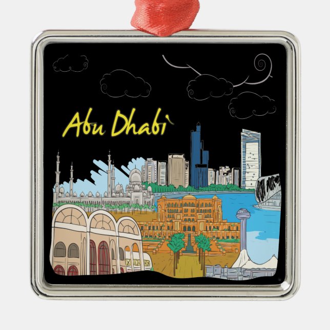 Abu Dhabi Metal Tree Decoration (Front)