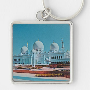 Abu Dhabi Mosque painting Key Ring