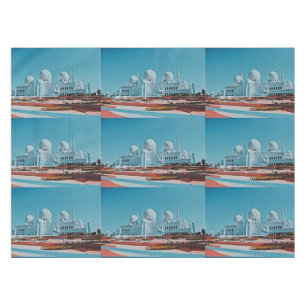 Abu Dhabi Mosque painting Tablecloth
