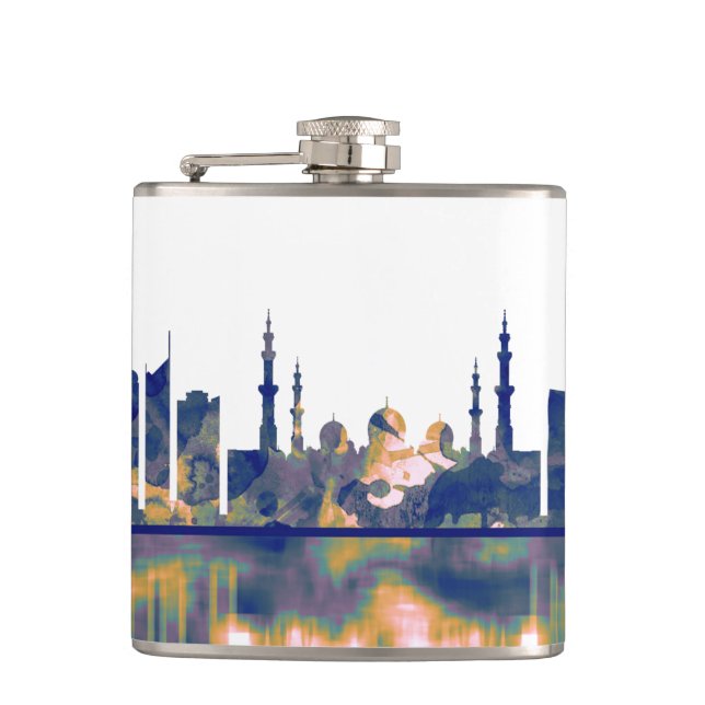 Abu Dhabi Skyline Hip Flask (Front)