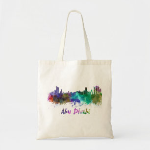 Abu Dhabi skyline in watercolor Tote Bag
