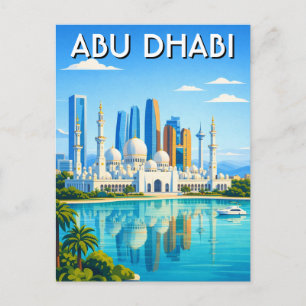 Abu Dhabi Skyline Travel Postcard