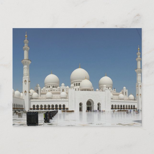 Abu Dhabi UAE Sheikh Zayed Grand Mosque  Postcard (Front)