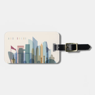 Abu Dhabi, United Arab Emirates   City Skyline Luggage Tag