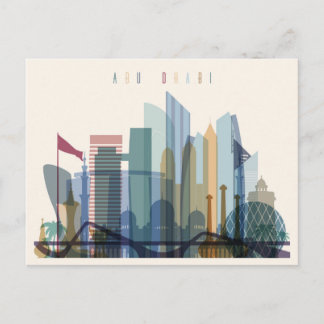 Abu Dhabi, United Arab Emirates | City Skyline Postcard