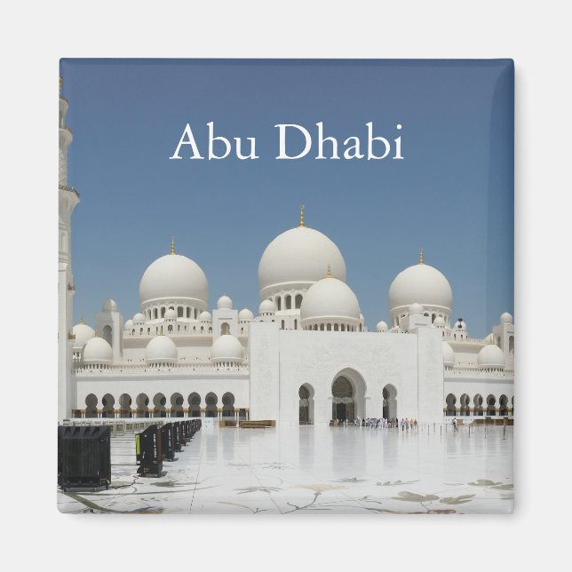 Abu Dhabi Vintage Travel Tourism Magnet (Front)