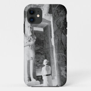 Abu Simbel Egypt, Tourist inside Temple (NR) iPhone 11 Case