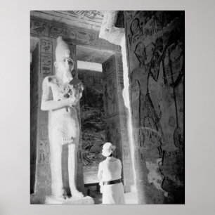 Abu Simbel Egypt, Tourist inside Temple (NR) Poster