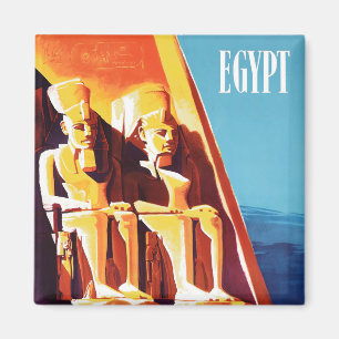 Abu Simbel Egypt vintage travel Magnet