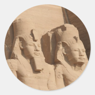 abu simbel kings classic round sticker