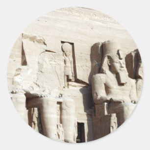 abu simbel pharoahs classic round sticker